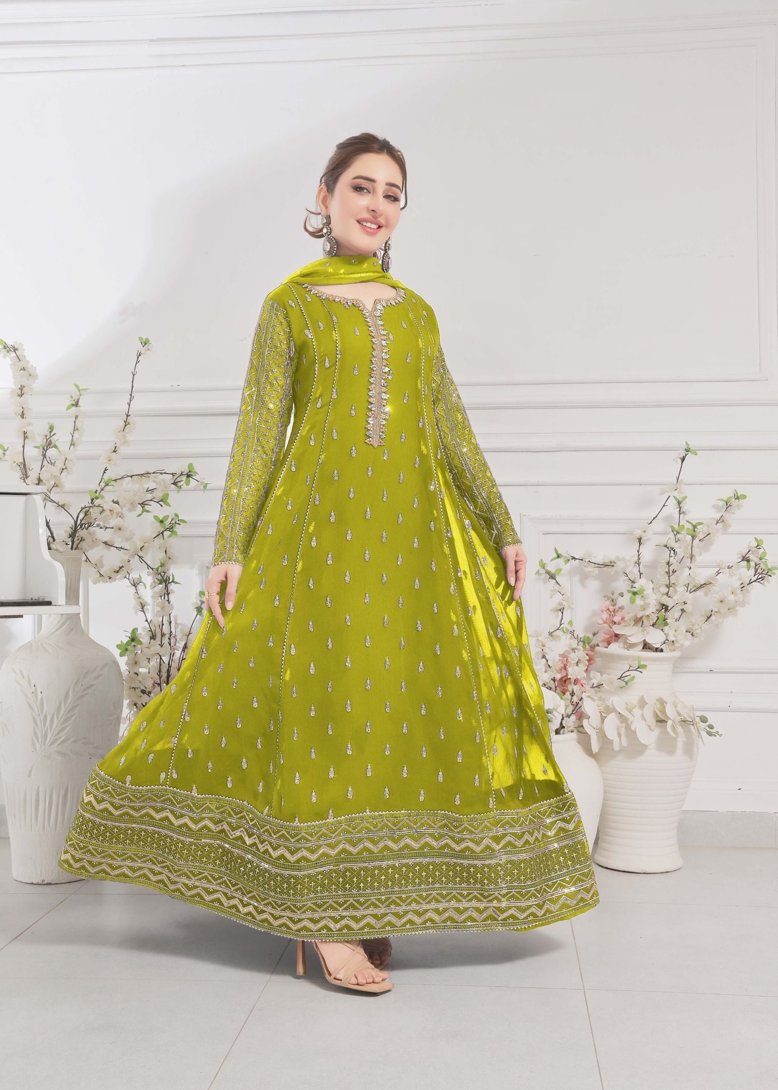 Alsiyab Bahaar Dhaani Women 3pcs