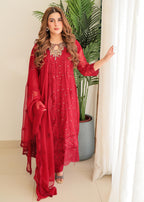 Rangoon Clothing Qurbat Maroon Women 3pcs