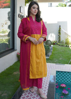 Yolo Pret GOLDEN BROSHIA JACQUARD LAWN WITH CRINKLE CHIFFON PKDUPATTA JAC R24 0001 Women 3pcs