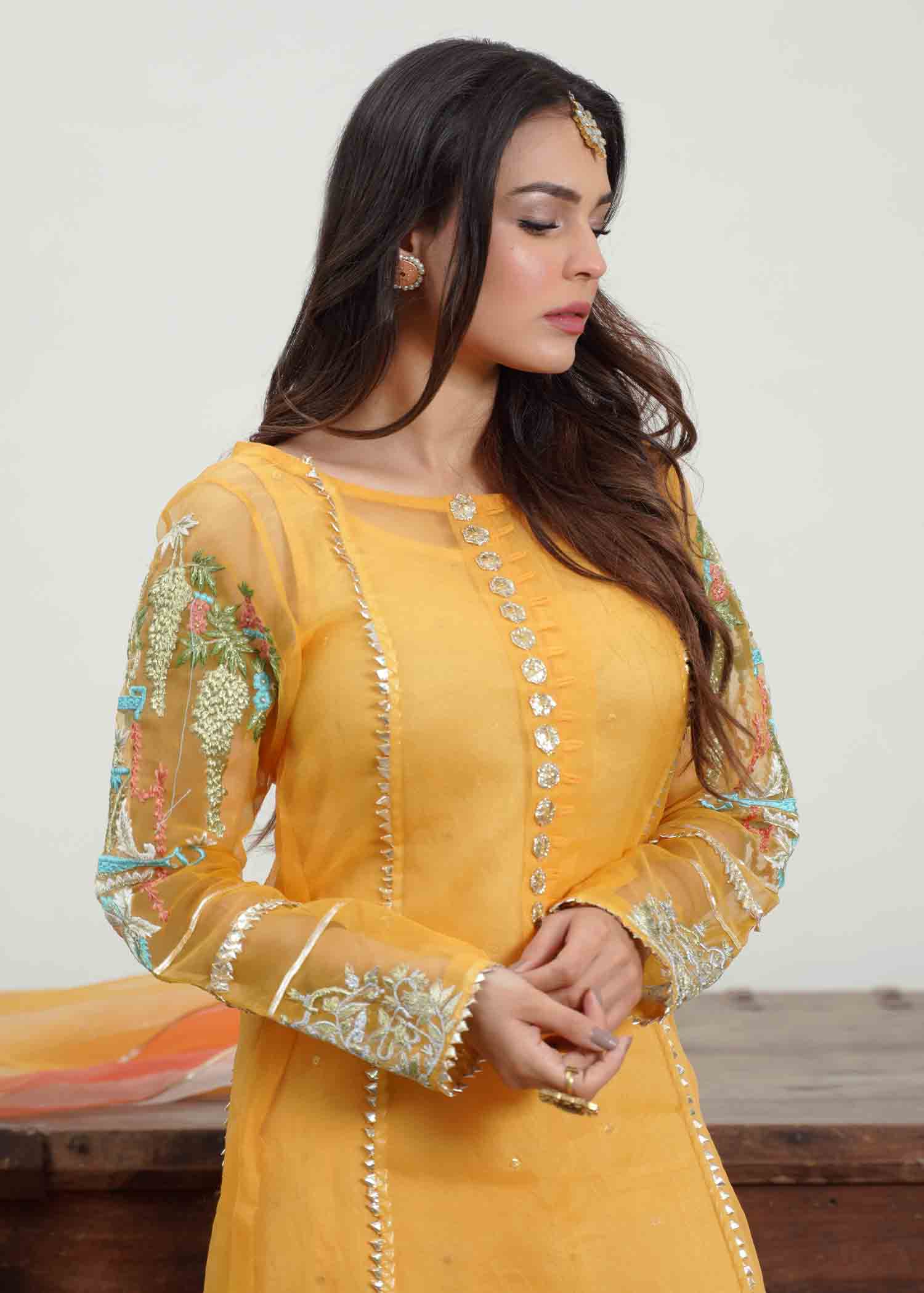 Hem Lotus Outfit Saffron Women 4pcs