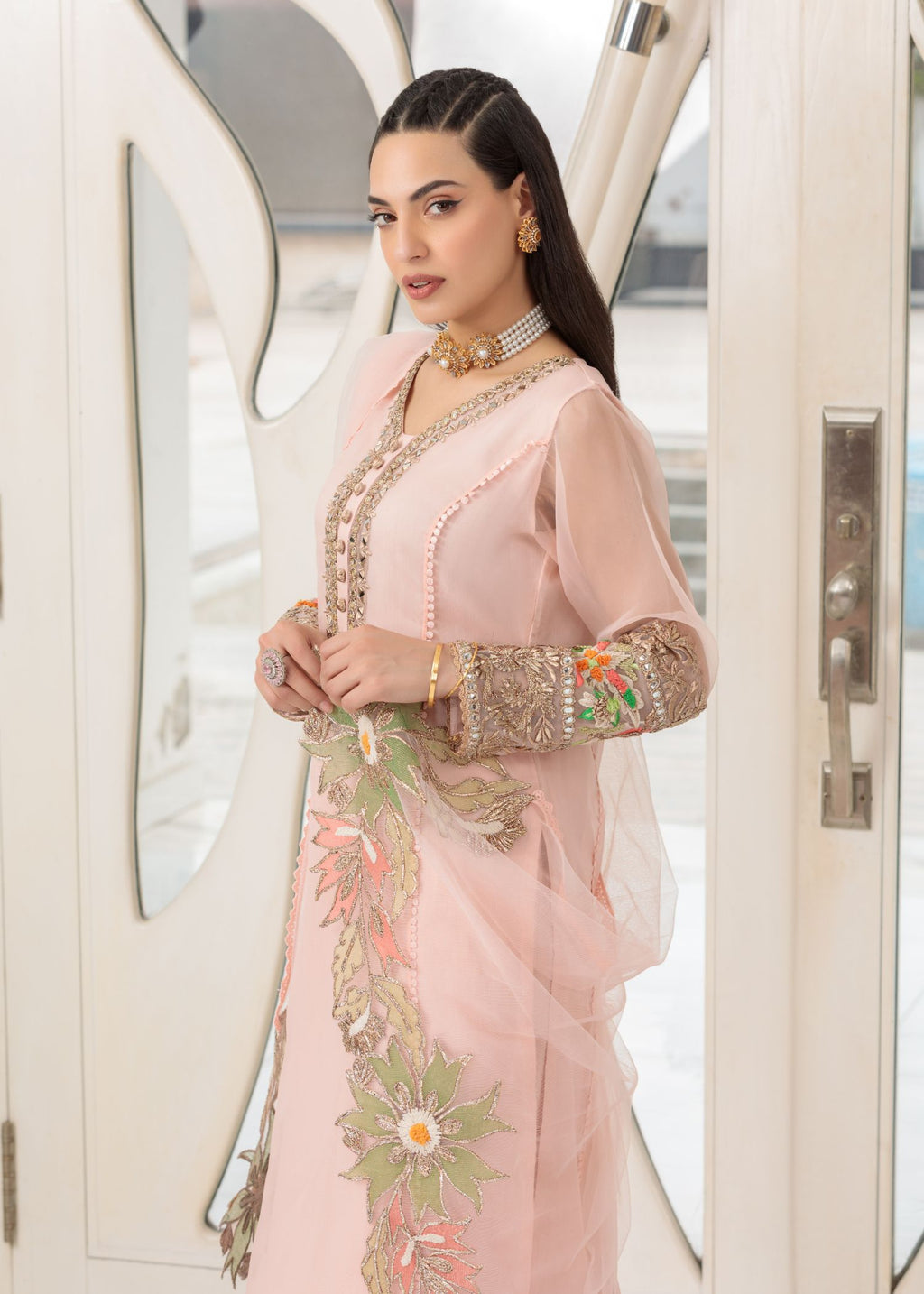Khuda Baksh Creations M 106 Pink Women 4pcs