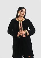 Unaiza Mir Black Velvet Women 2pcs