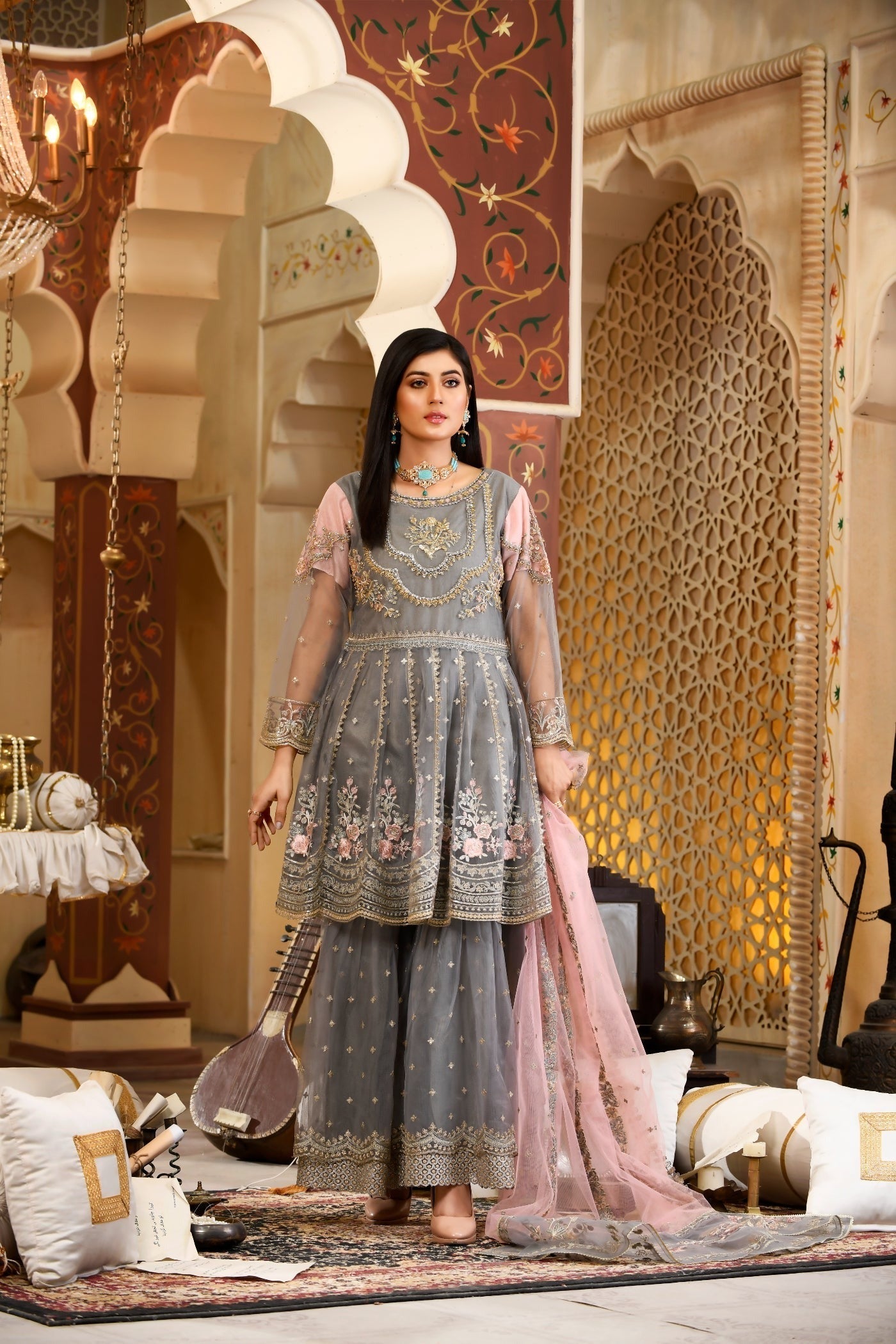 Zarqun 2204a grey Women 3pcs