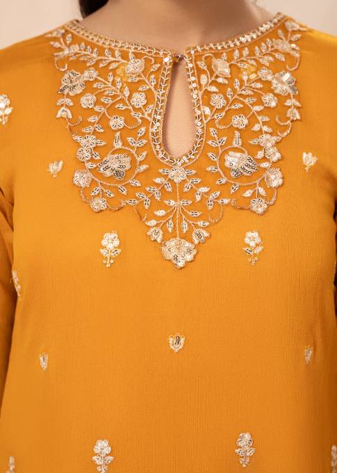 Agha Jaan Insia Mustard Women 3pcs