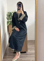 Tehzeeb Libas BLACK IRIS STITCHED Women 2pcs