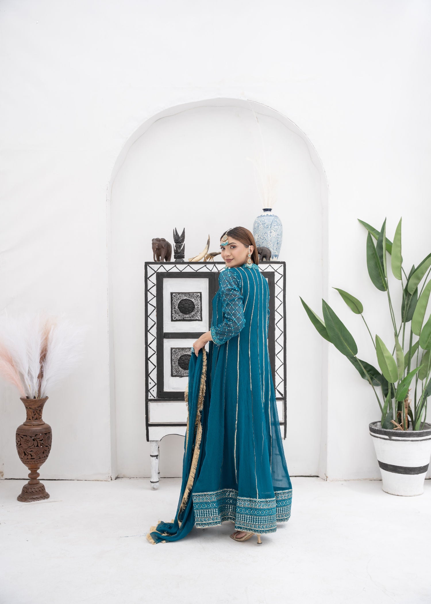Manahils KURTI 106 TEAL Women 3pcs