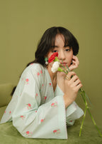 Buzzazi Pastel Blue Printed Suit Women 2pcs