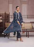 Kumash Textiles Marlin Blue Women Stitched Women 3pcs