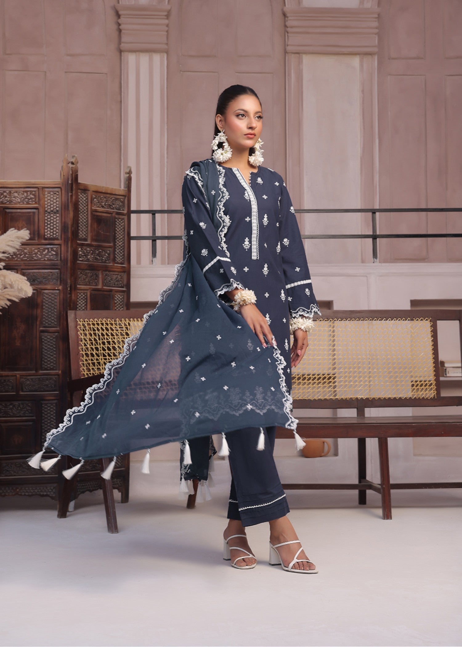 Kumash Textiles Marlin Blue Women Stitched Women 3pcs