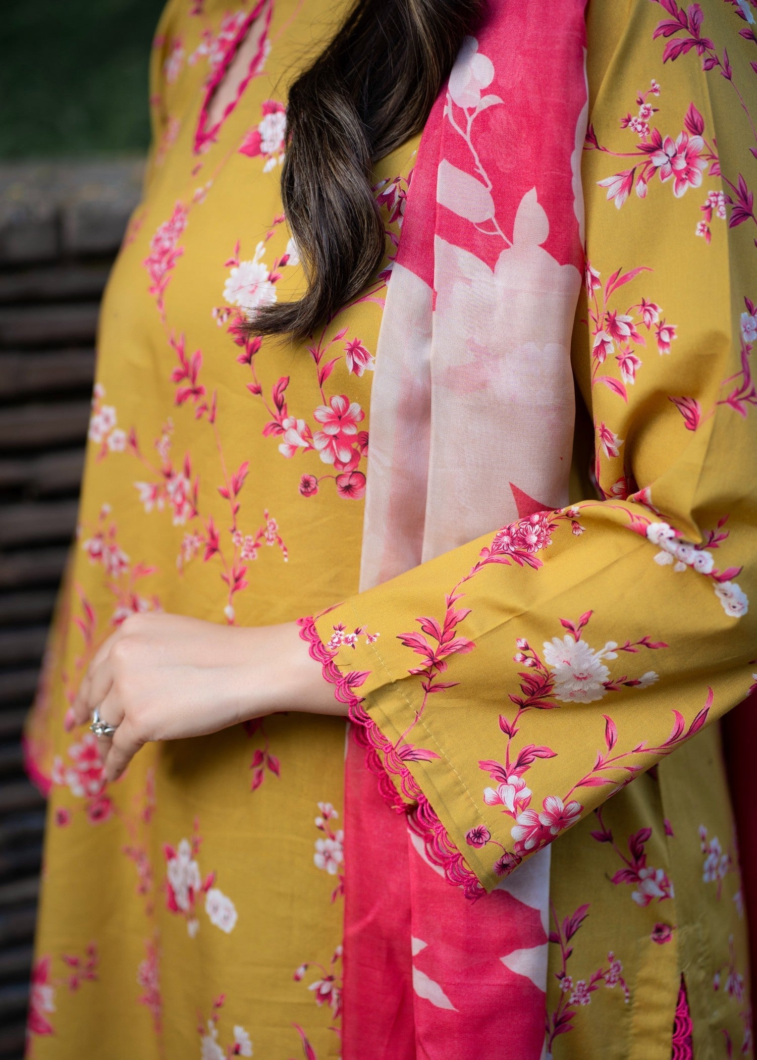 Jazayn LEMON YELLOW CAMBRIC Women 3pcs