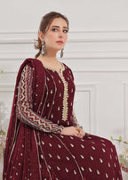 Alsiyab Bahaar Mehroon Women 3pcs