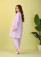 Mhw Lavender Paisley Suit Women 2pcs