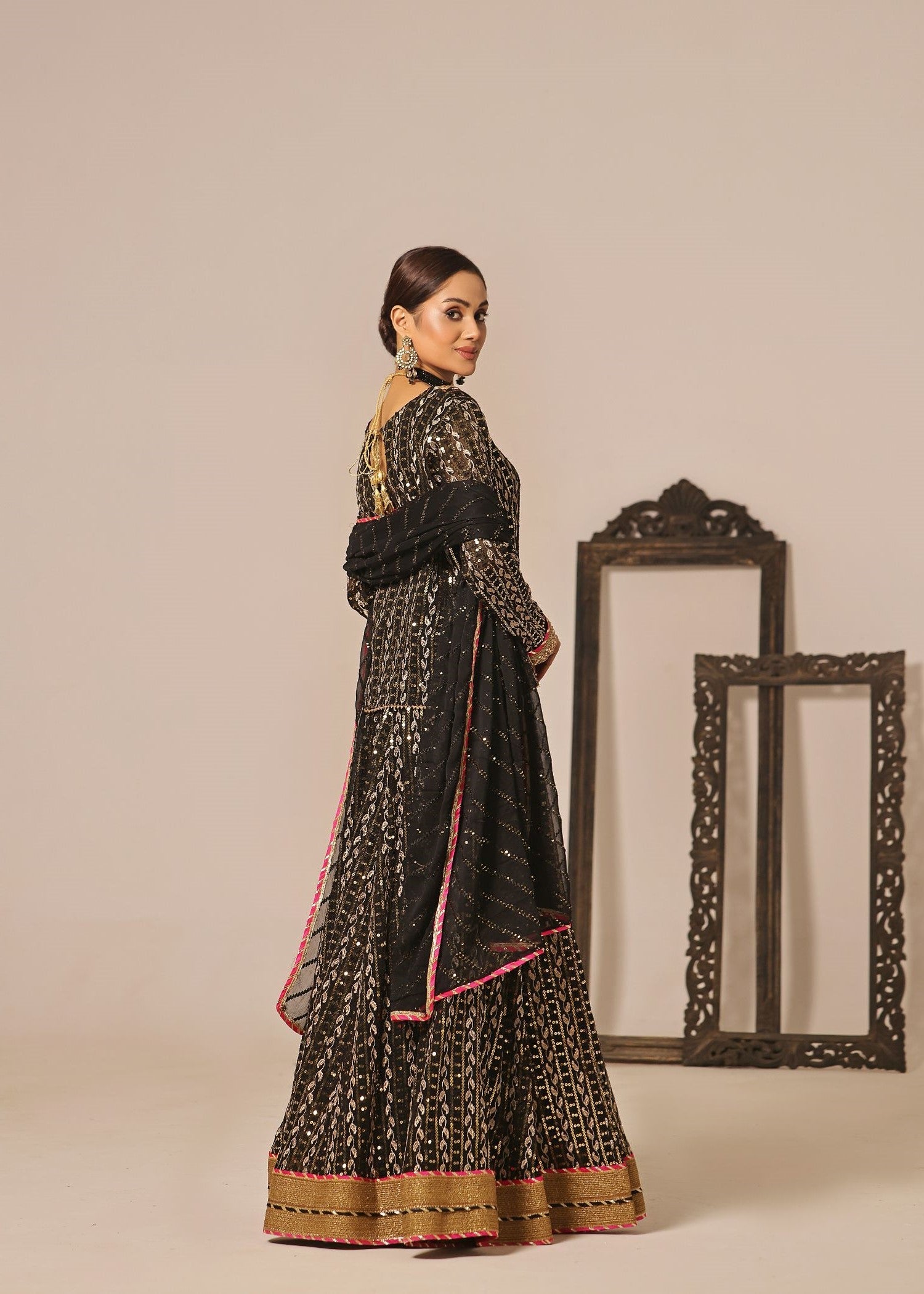 Ayesha Closet Shadmani Black Charm Women 3pcs