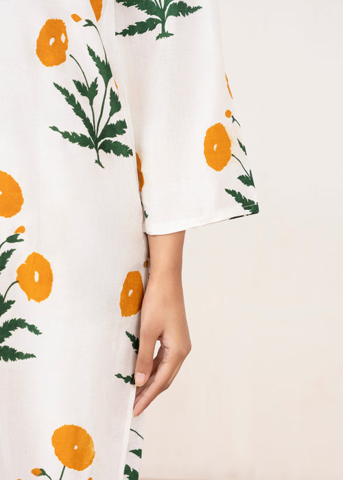 Anabya Garments MUSTURD SUNFLOWER Women 2pcs