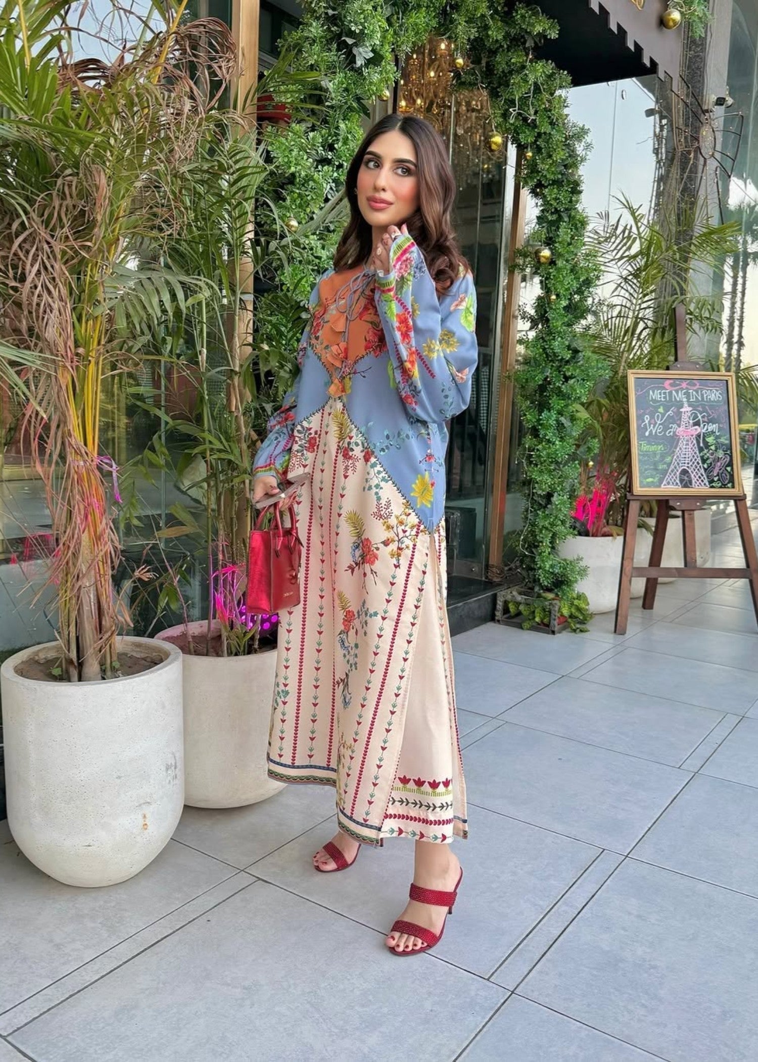Tehzeeb Libas SUNSET BLOSSOM CORD SET Women 2pcs