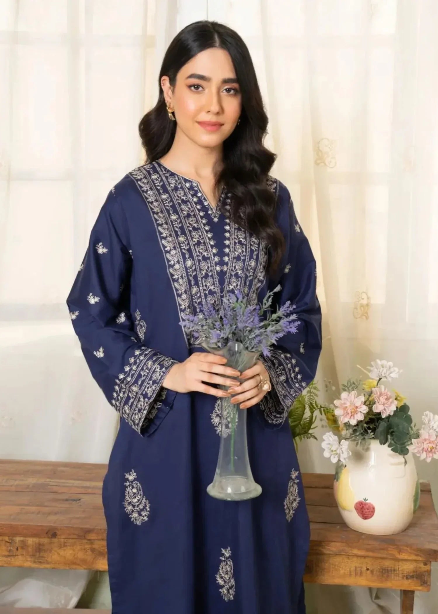 Shehroz Fashion ROYAL DUCK EMBROIDERED LAWN DRESS Women 2pcs