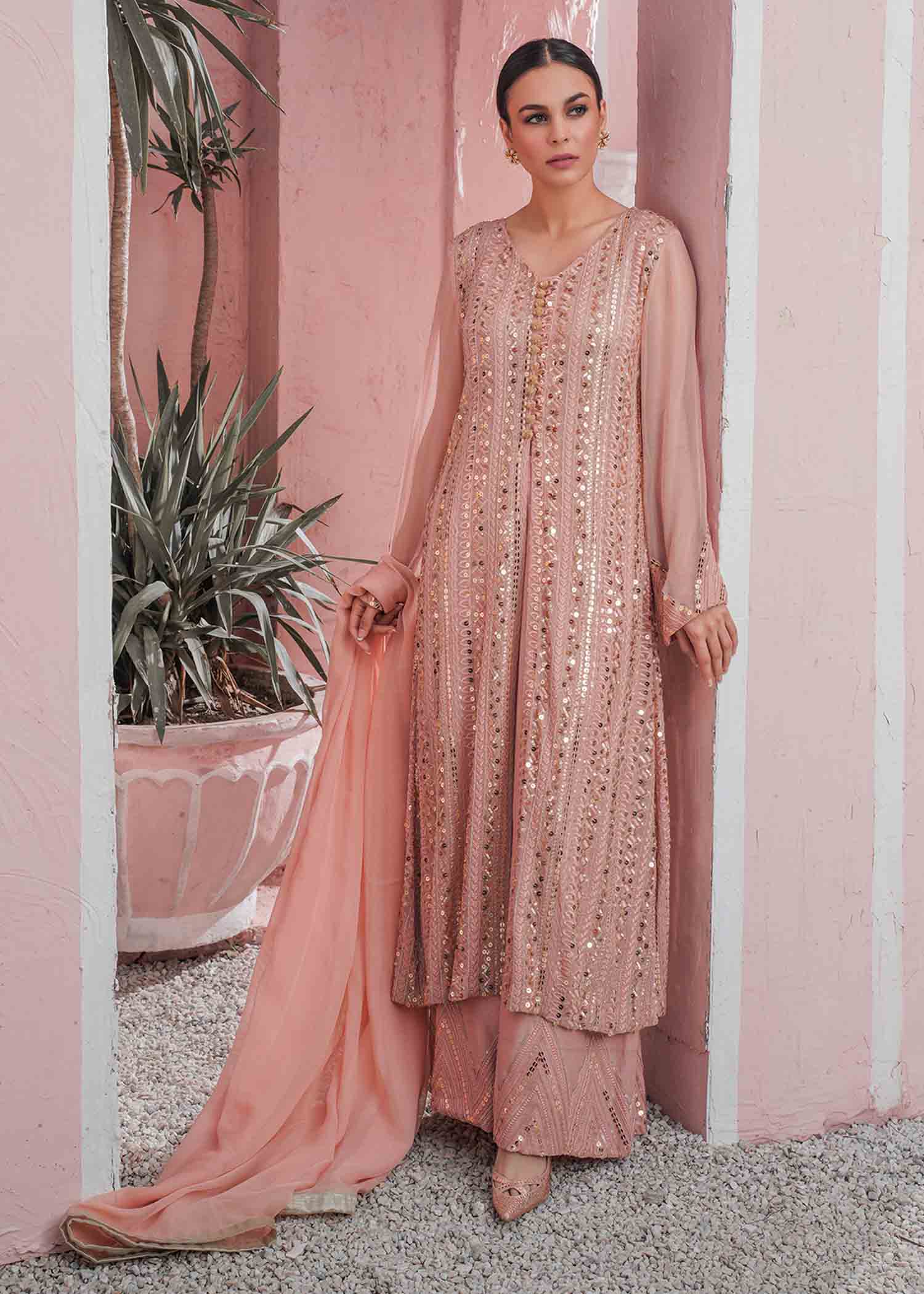 Rang-e-Haya Ufaq / Light Peach Women 4pcs