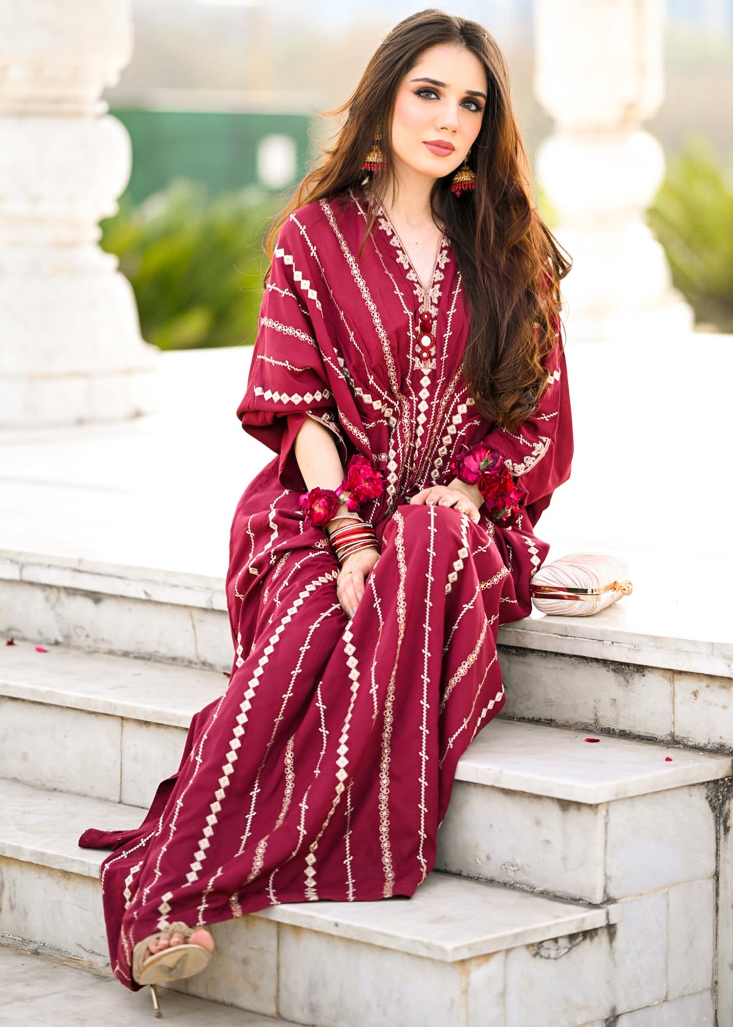 Sahibas By Mirza Flame Kaftan Women 1pcs