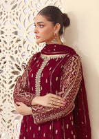 Alsiyab Bahaar Mehroon Women 3pcs