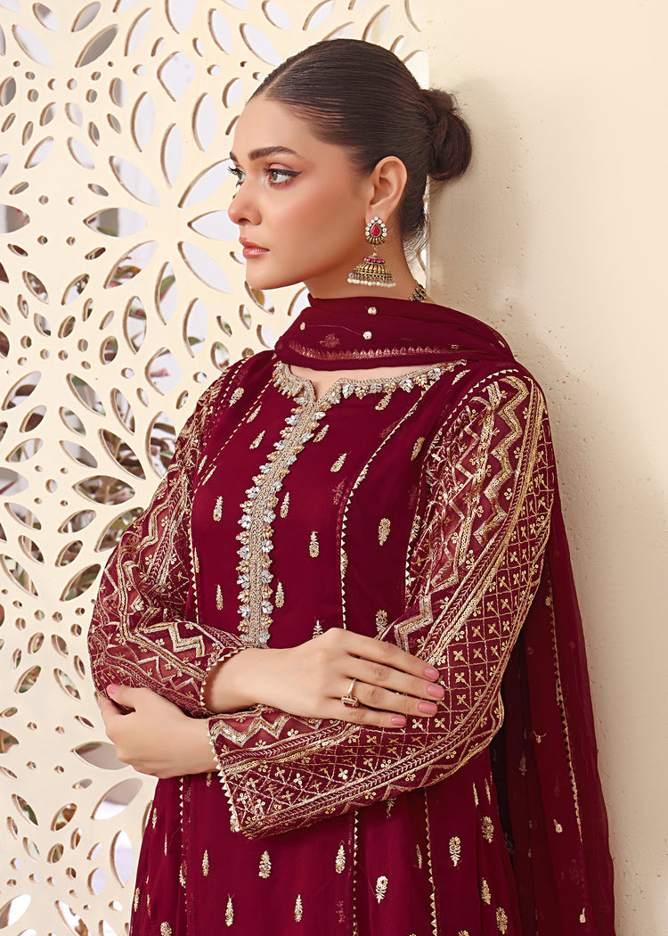 Alsiyab Bahaar Mehroon Women 3pcs