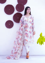 Alsiyab Floretta White Women 3pcs