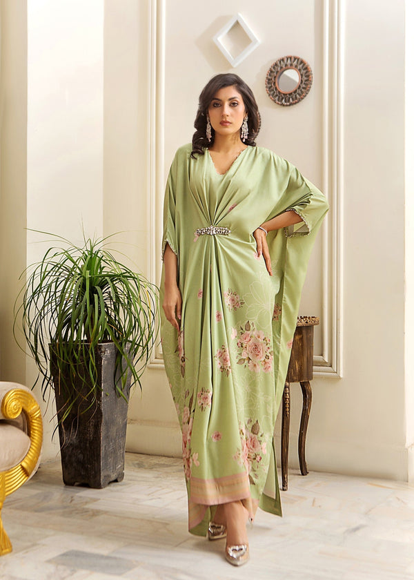 Alnuqat Zenith kaftan made in soft crepe fabric. Women 1pcs