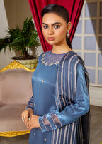Alnuqat Celestial Dress Made In Soft Silk Fabric. Women 3pcs