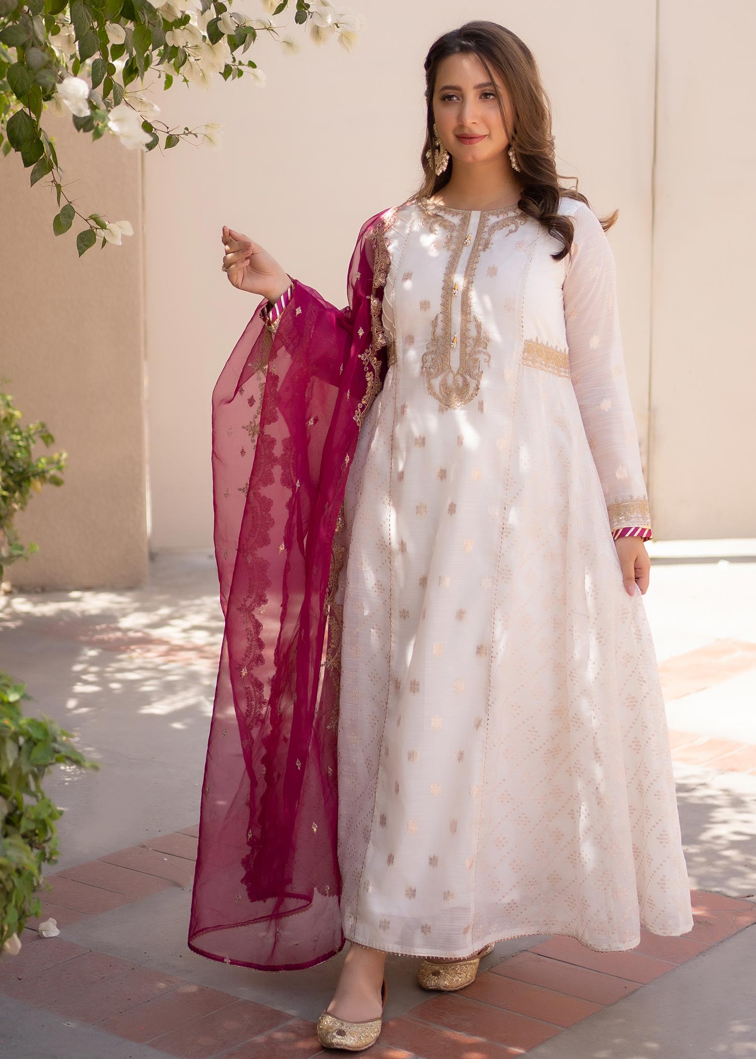 Omal By Komal Chandni (Frock & Dupatta) Women 2pcs