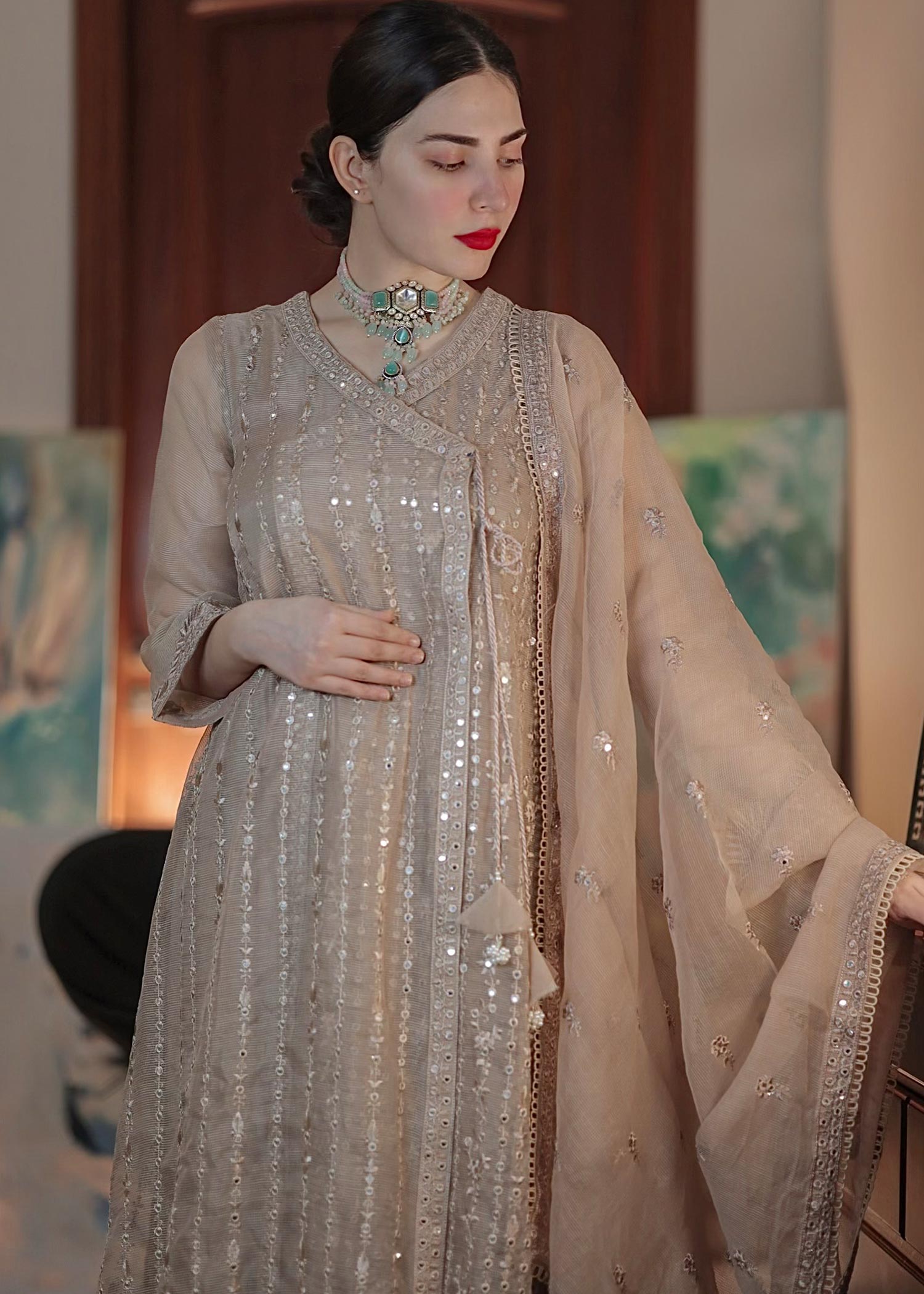 Rang-e-Haya Rang e Haya Xena Clay Beige Women 4pcs