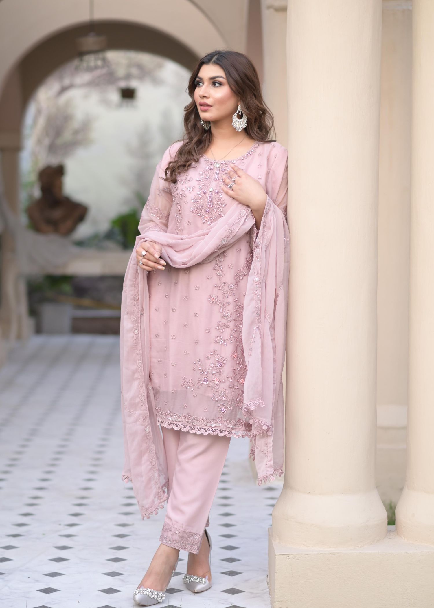 Rangoon Clothing Zariya Pastel Pink Women 3pcs