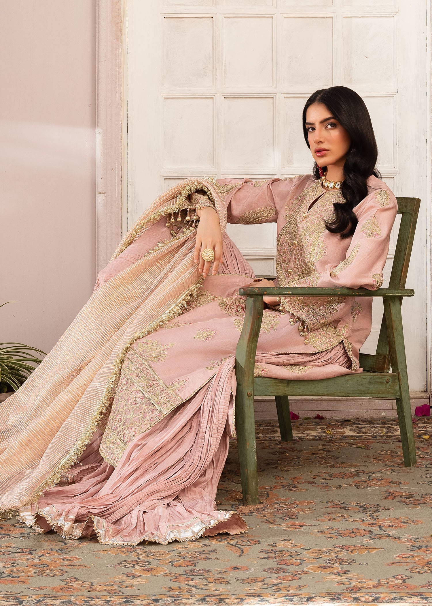 Rang-e-Haya Sira (Peach) Women 4pcs