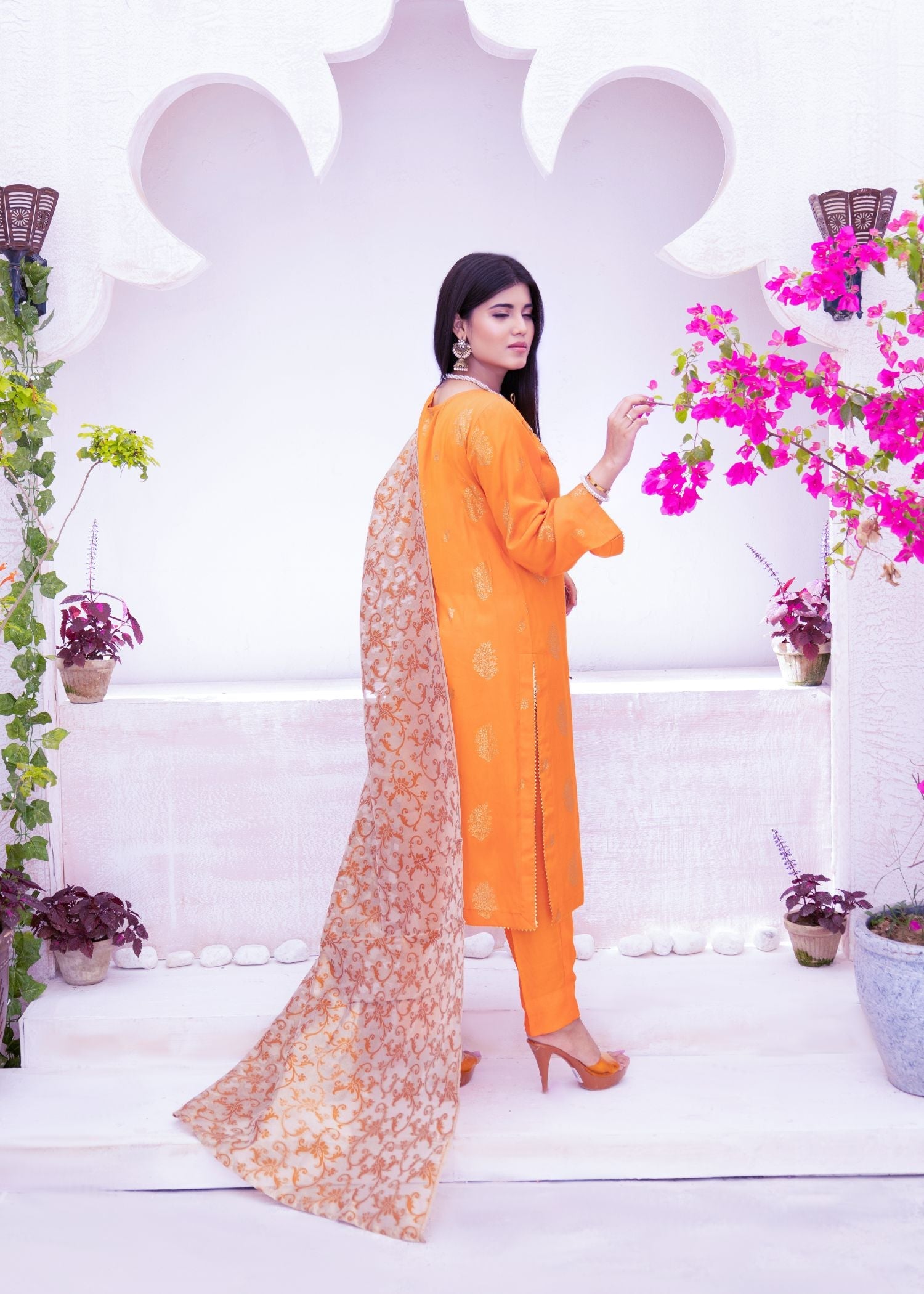 Alsiyab Nayaab Rust Women 3pcs