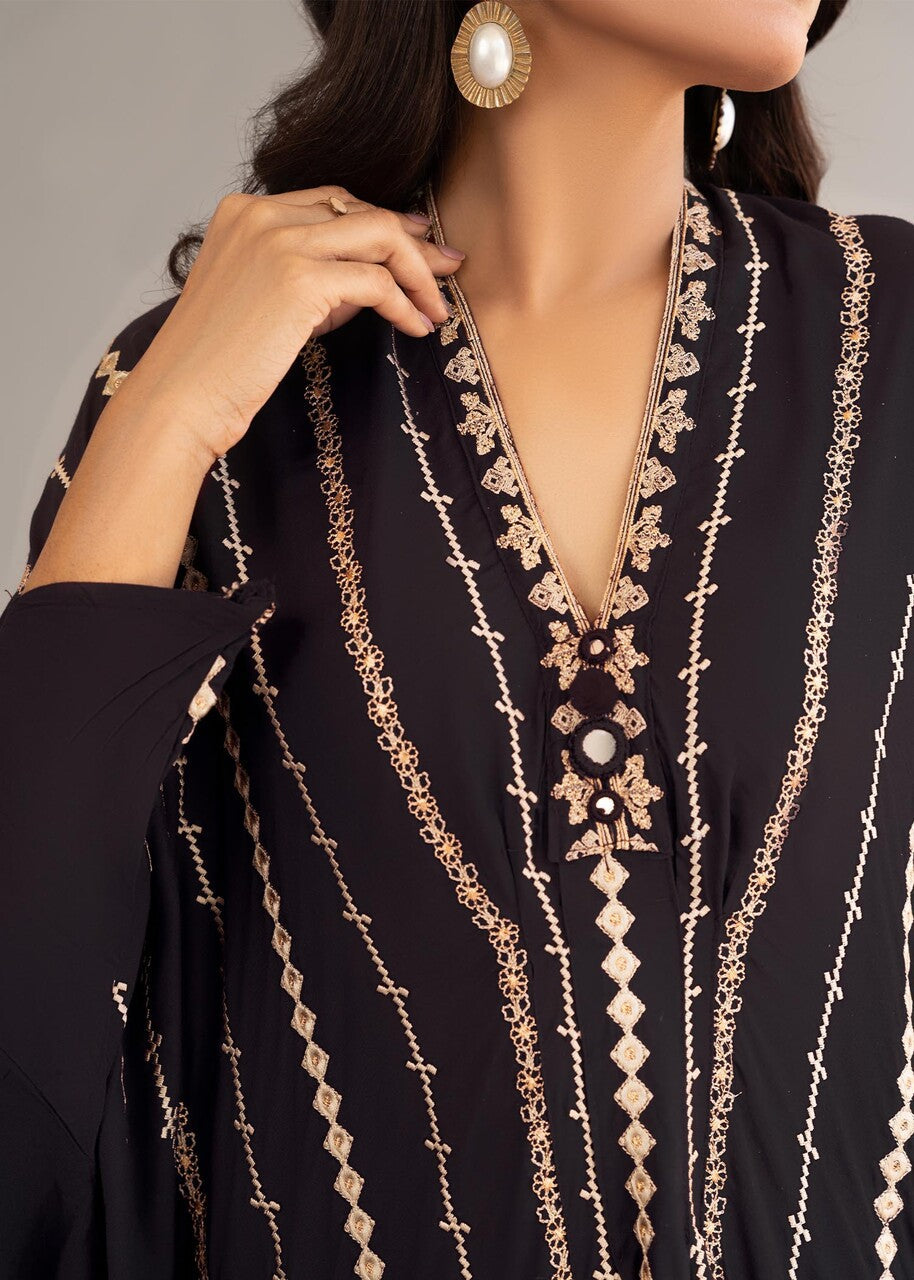 Sahibas By Mirza Charcoal Kaftan Women 1pcs