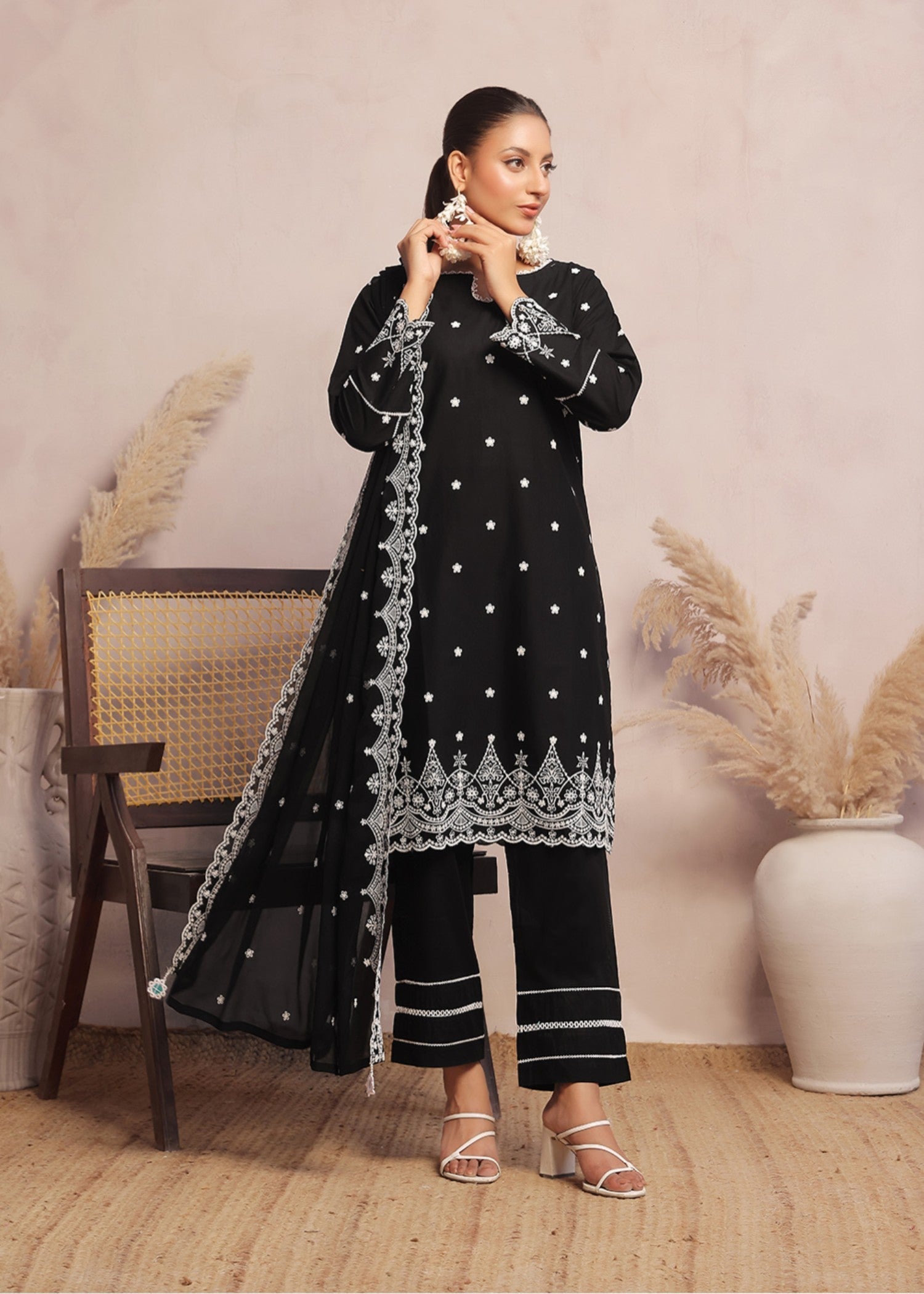 Kumash Textiles Black Women Stitched Women 3pcs
