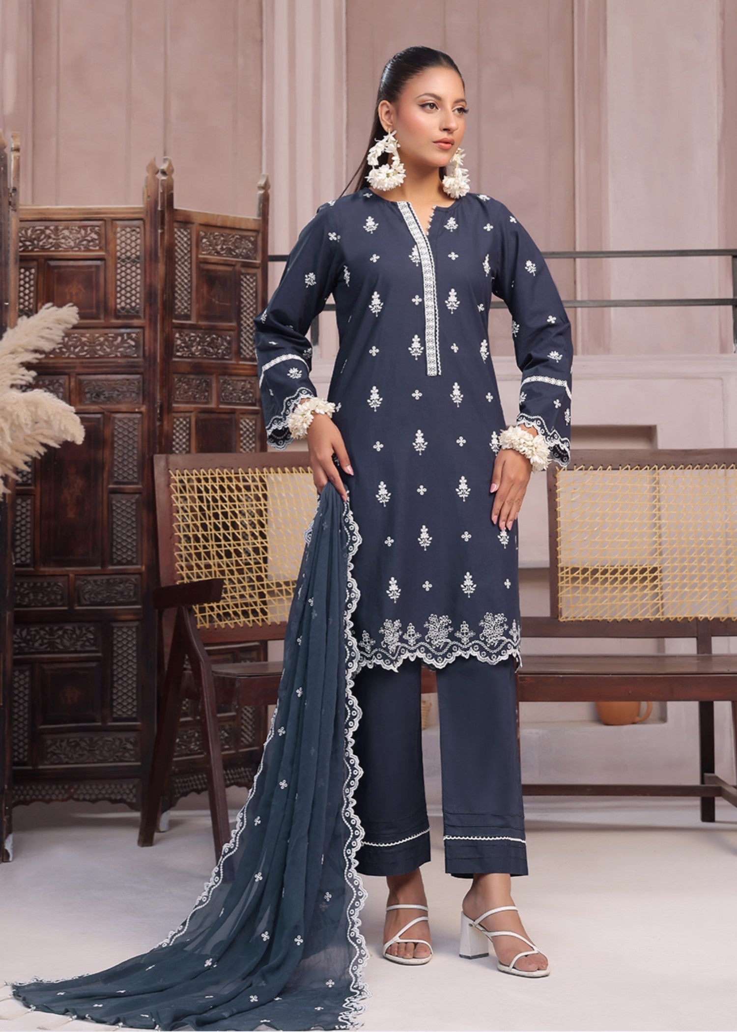 Kumash Textiles Marlin Blue Women Stitched Women 3pcs