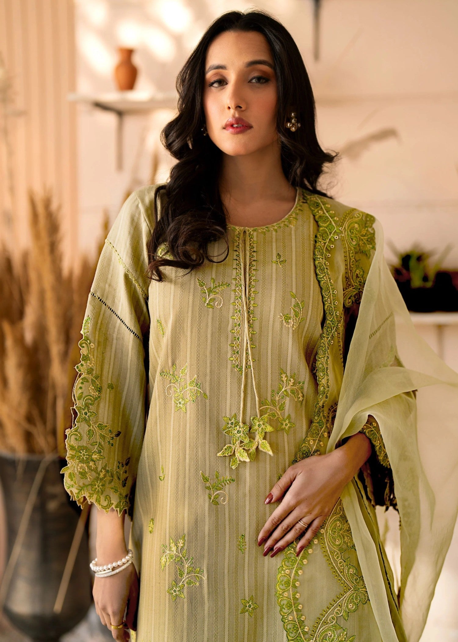 Jazayn Sea GREEN LAWN Women 3pcs