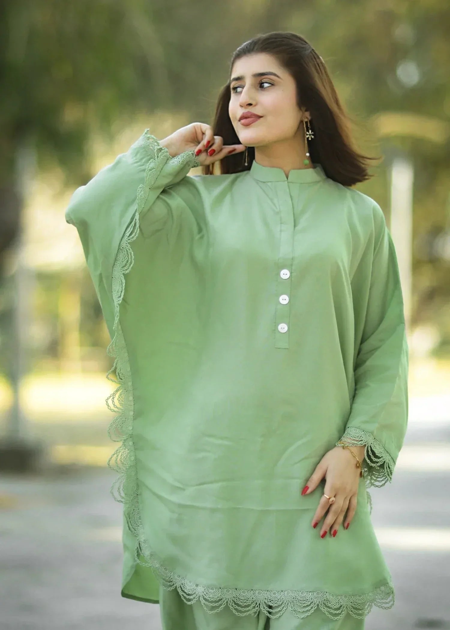 Urban Cut Cotton Embellished Co Ord Set Women 2pcs
