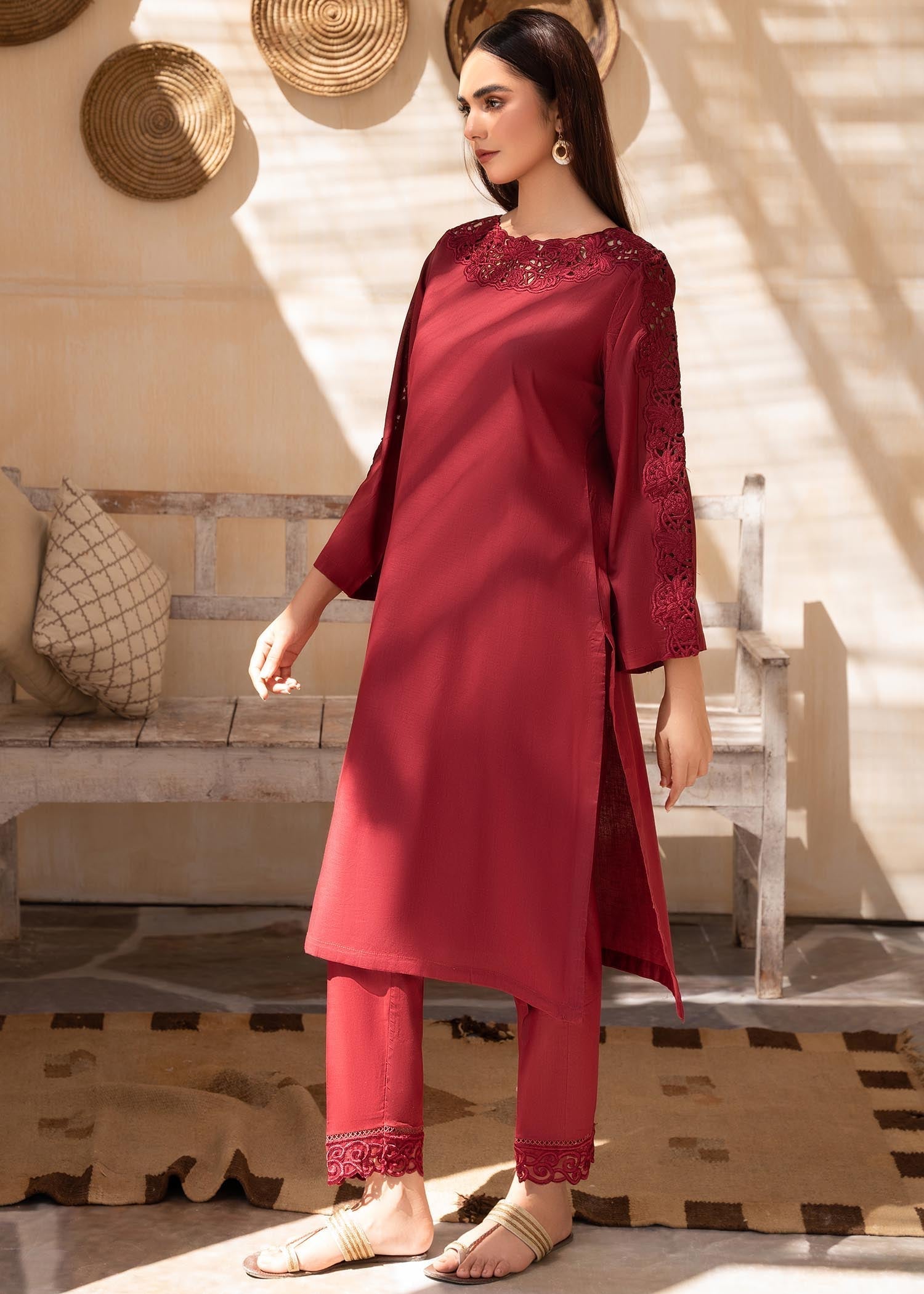 Sahibas By Mirza Ruby Maroon Women 2pcs