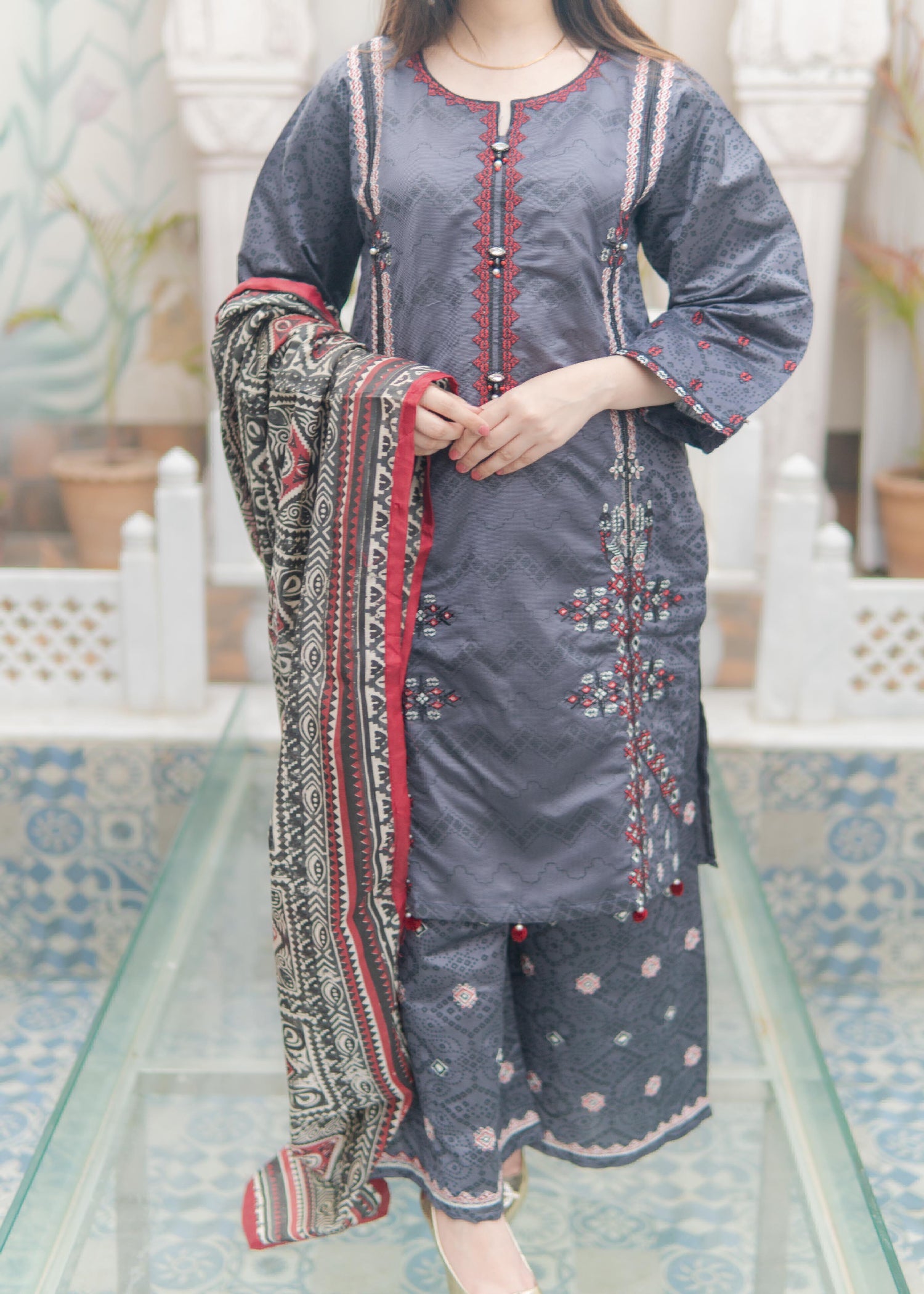 Rangoon Clothing Angan Grey Women 3pcs