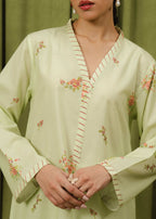 Buzzazi Pastel Green Printed Suit Women 2pcs