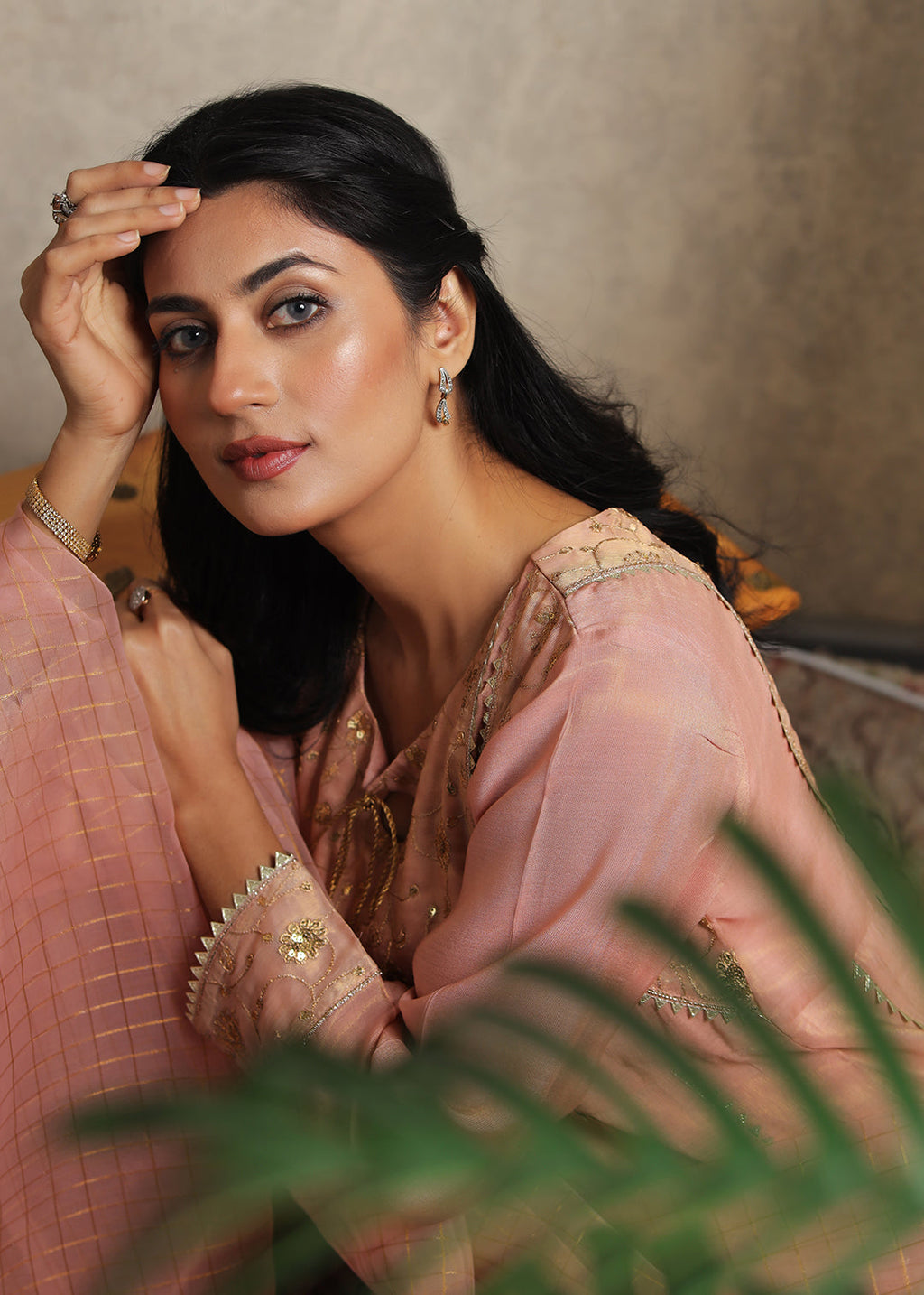 Eraj Hussain Glaring Gems Coral Pink Women 4pcs