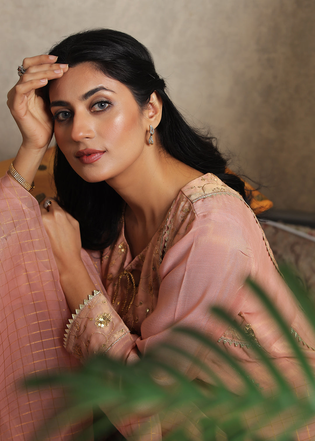 Eraj Hussain Glaring Gems Coral Pink Women 4pcs
