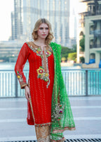 Khuda Baksh Creations Z 279 Red Women 4pcs