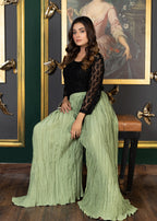 Zarsah Leher Pants Pistachio Green Women 1pcs
