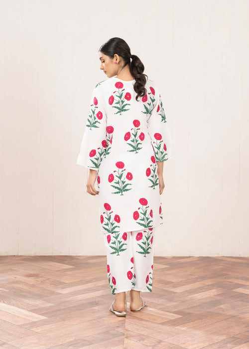 Anabya Garments RED SUNFLOWER Women 2pcs