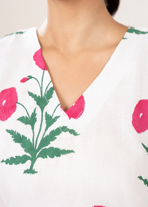 Anabya Garments RED SUNFLOWER Women 2pcs