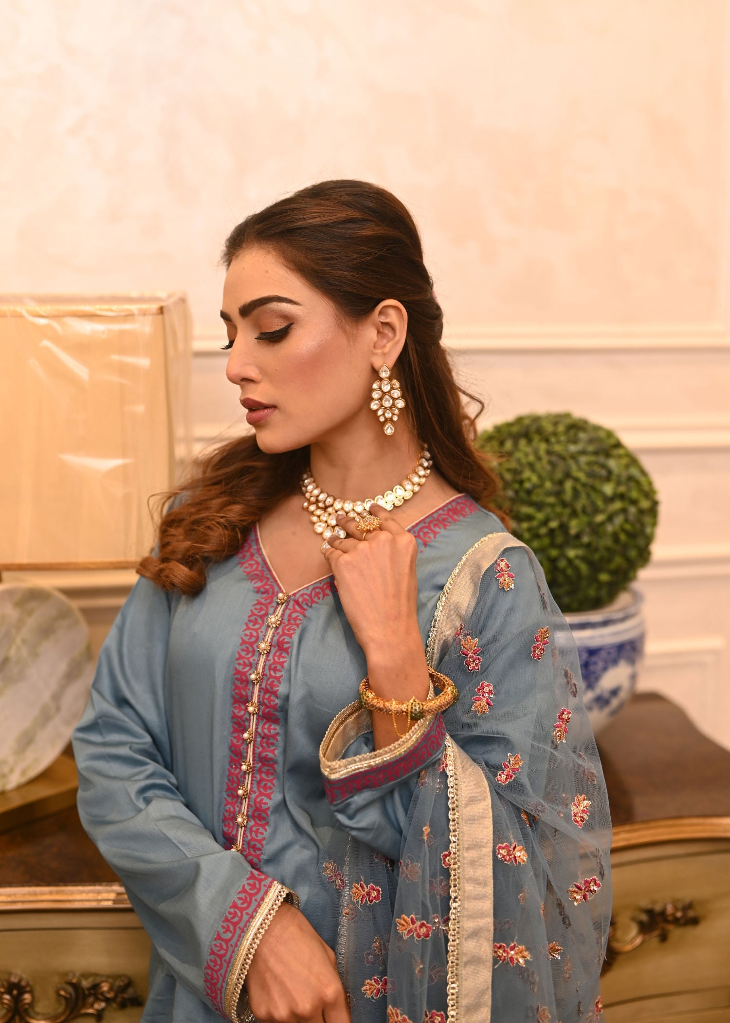 Unaiza Mir Azure Sage Women 3pcs