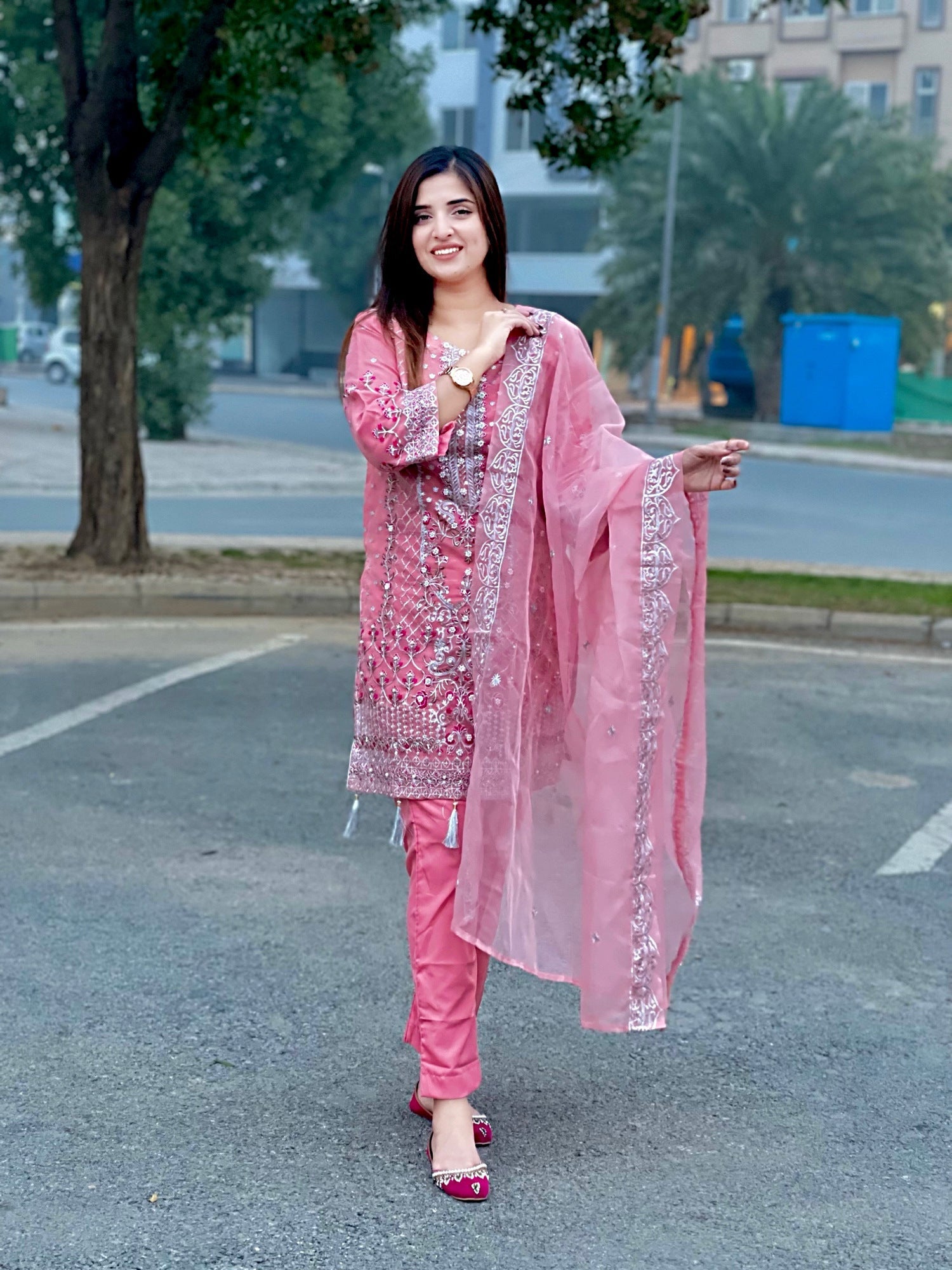 Four Season Boutique NOOR E ROSHNI PINK Women 3pcs