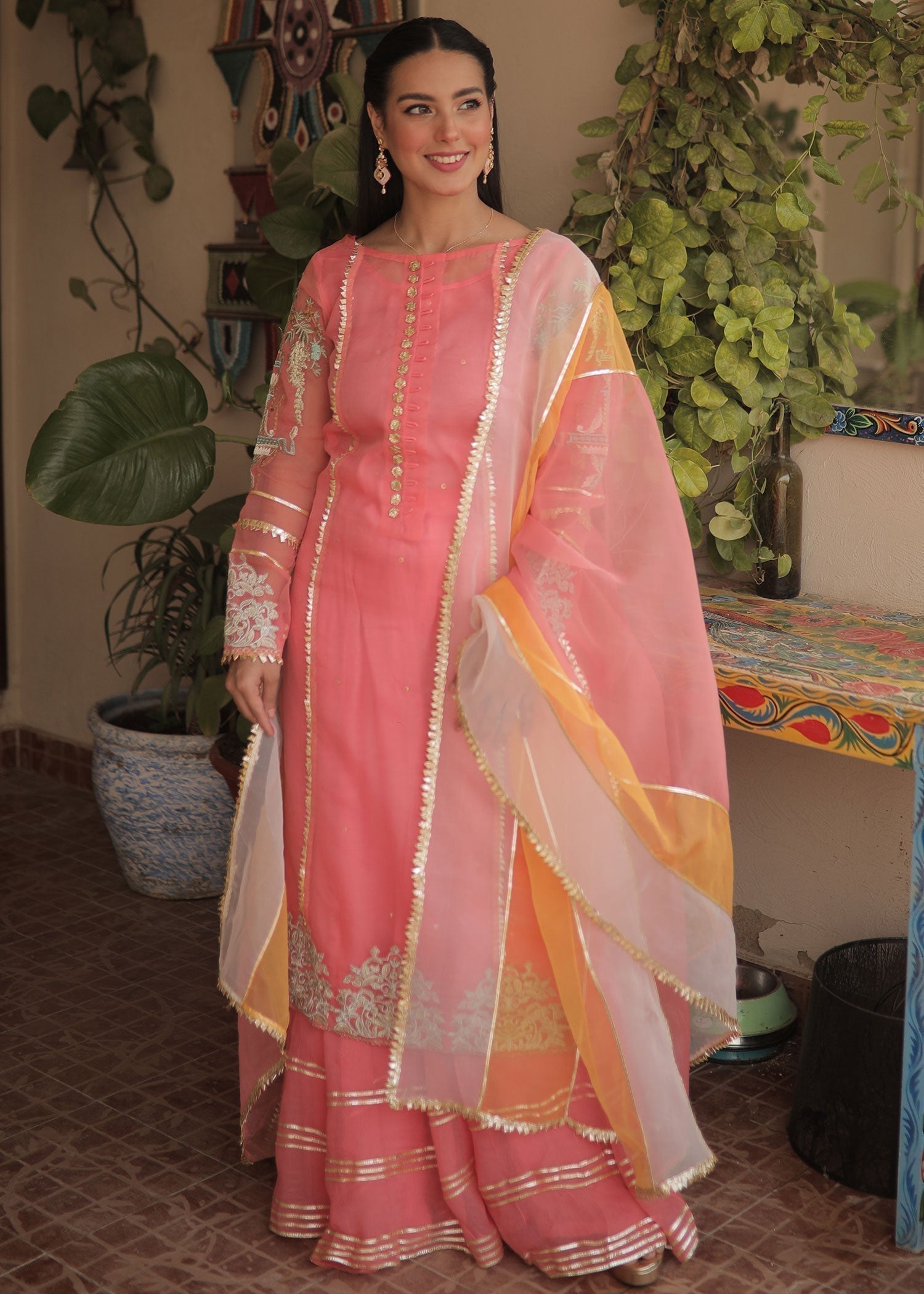 Hem Lotus Outfit Pink Women 4pcs