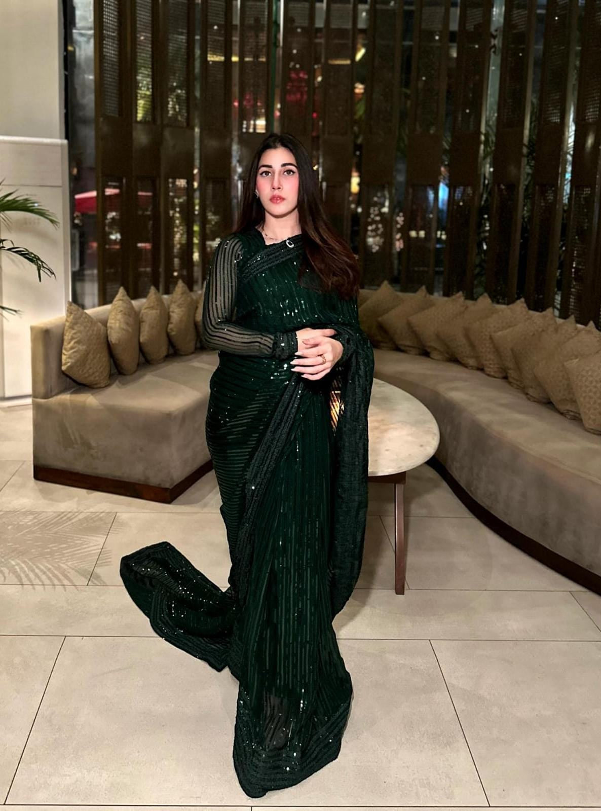 Spark Wear Emerald Saree Women 3pcs